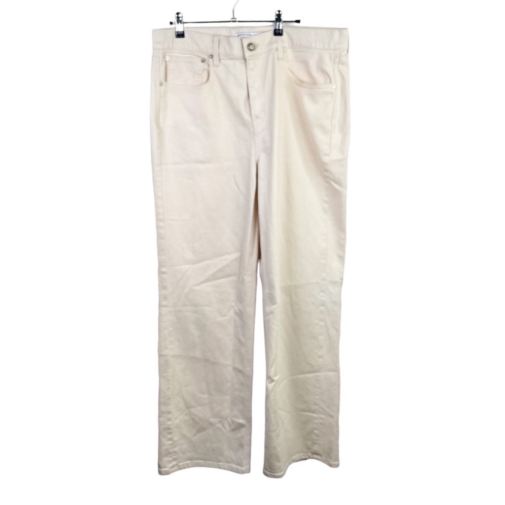 Ayr Ecru The Must Wide Leg High Rise Jeans